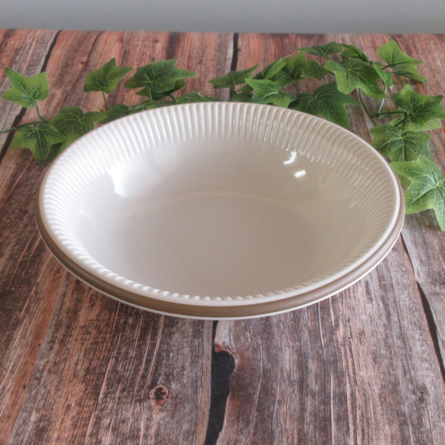 スープ皿 パスタ皿 深皿 24cm コットンホワイト 四季彩陶器 美濃焼 業務用 食器 サザンバレー 11411015