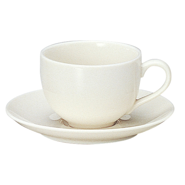 カプチーノカップソーサー おしゃれ カップアンドソーサー 250ml カフェ風 白い食器 洋食器 四季彩陶器 美濃焼 業務用 カンティーヌ 12220052-13120055