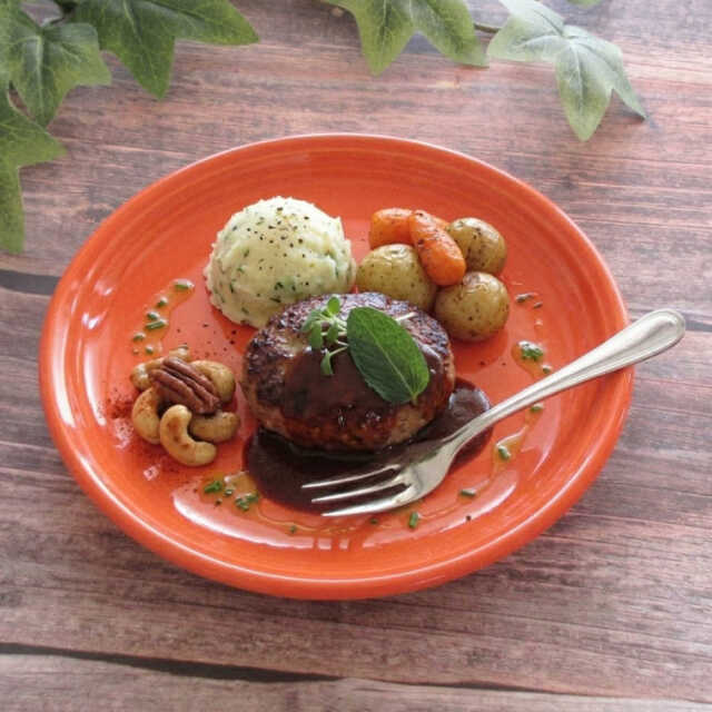 パスタ皿 カレー皿 おしゃれ 23cm ディナープレート 四季彩陶器 美濃焼 業務用 オービット マンダリンオレンジ 12650004