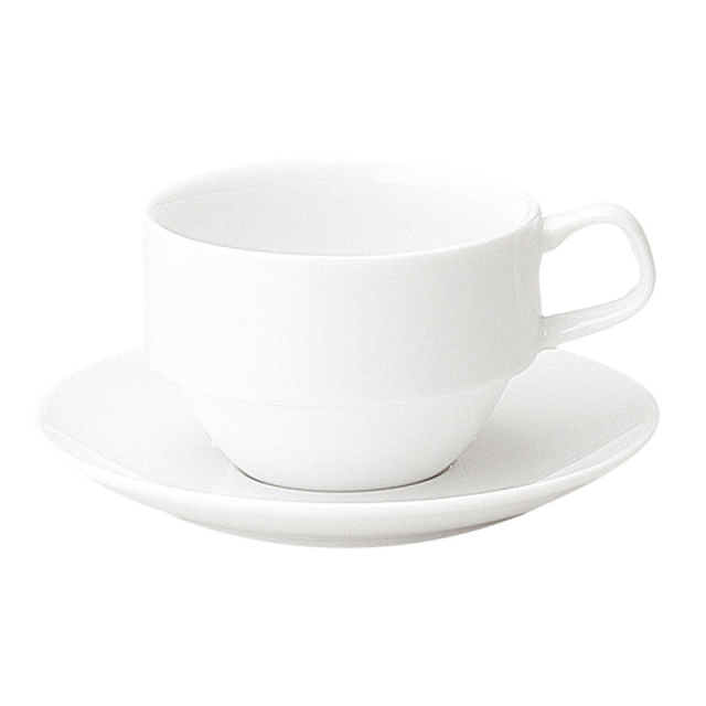 スープカップ ソーサー スタック 白 陶器 おしゃれ 片手スープカップ 260ml 日本製 四季彩陶器 美濃焼 業務用 食洗器対応 来客用 モンターニュ スタック スープカップ 12700059 12700055