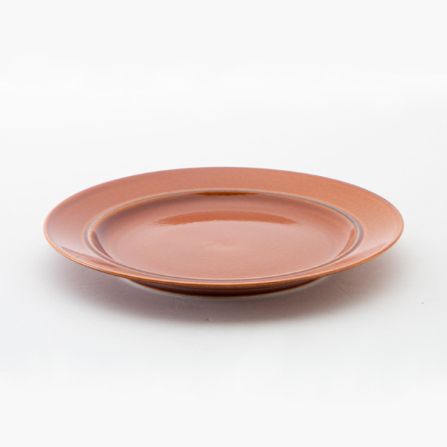 パスタ皿 23cm 茶色 横