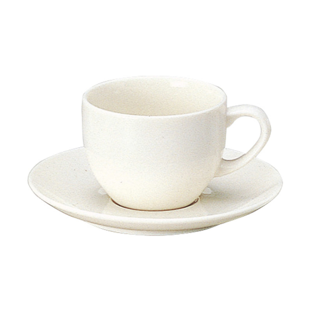 カプチーノカップソーサー おしゃれ カップアンドソーサー 白い食器 洋食器 四季彩陶器 美濃焼 業務用 ボンクジィーン 13120051-13120055