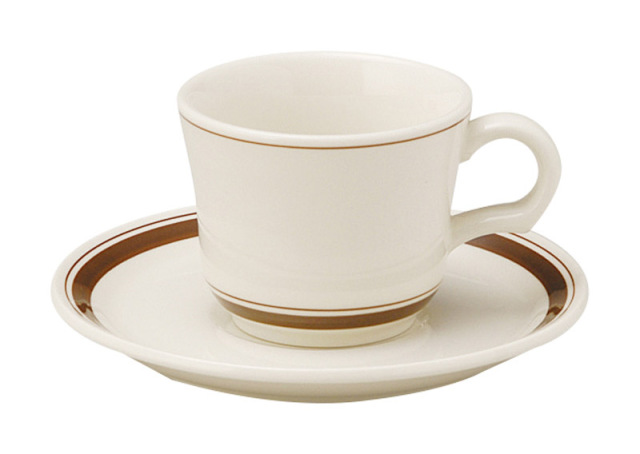 光洋陶器 カントリーサイド コーヒーカップソーサー おしゃれ カップアンドソーサー 170ml 陶器 四季彩陶器 美濃焼 業務用 食洗器対応 ダークブラウン 13426052-13426055