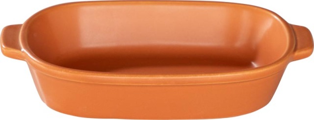 グラタン皿 20cm テラコッタオレンジ オブロングラタン 四季彩陶器