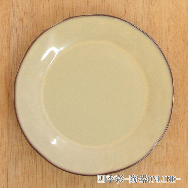 取り皿 おしゃれ シンプル 15cm アンティーク 四季彩陶器 美濃焼 業務用 ラフェルム シナモンベージュ 13522008