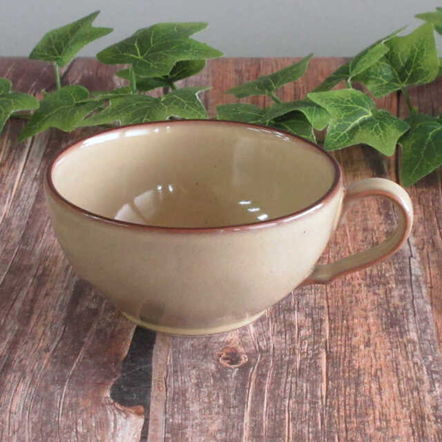 スープカップ おしゃれ マグ 300ml 片手スープカップ カフェ風 ベージュ 食器 四季彩陶器 美濃焼 業務用 13522056