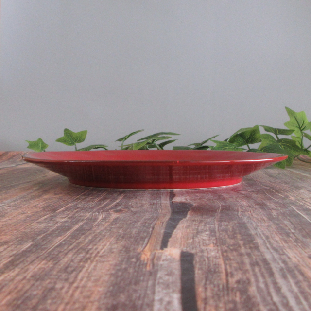 取り皿 おしゃれ シンプル 赤 15cm 四季彩陶器 美濃焼 業務用