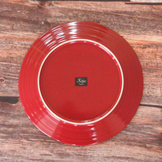 パスタ皿 23cm 陶器 おすすめ 使いやすい お皿 大きさ 赤 四季彩陶器