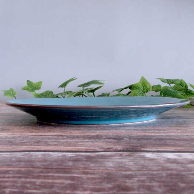 パスタ皿 23cm 水色