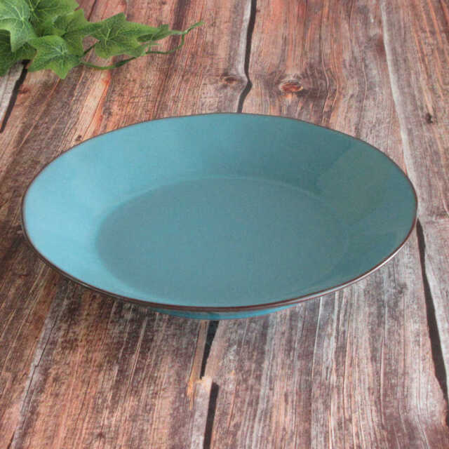 パスタ皿 カレー皿 おしゃれ 大皿 26cm ボウル 食器 陶器 四季彩陶器 美濃焼 業務用 ラフェルム アンティークブルー 13587010