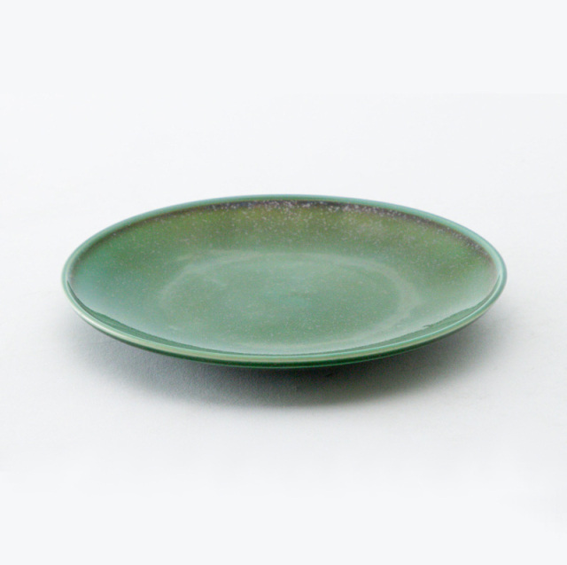 取り皿 おしゃれ シンプル 緑 15cm 四季彩陶器 美濃焼 業務用 フィノ