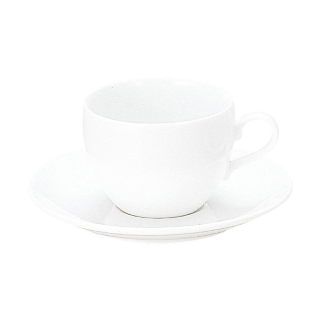カプチーノカップソーサー おしゃれ カップアンドソーサー 白い食器 洋食器 四季彩陶器 美濃焼 業務用 プラージュ 13700051-17000055