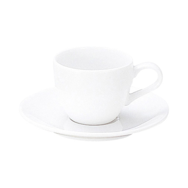 エスプレッソカップソーサー おしゃれ 陶器 小さめ カップアンドソーサー デミタスカップ ソーサー 白い食器 洋食器 四季彩陶器 美濃焼 業務用 プラージュ 13700058-17000059/カップアンドソーサー (1125円)
