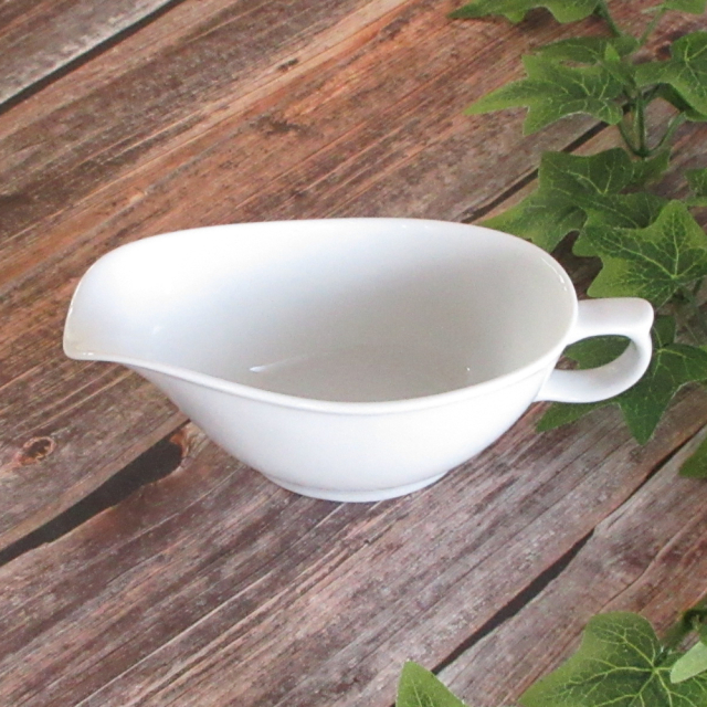 ソースポット 陶器 おしゃれ 290ml 洋食器 陶器 白い食器 インスタ映え グレイビーボート 四季彩陶器 美濃焼 業務用 プラージュ ソースポット 13700081