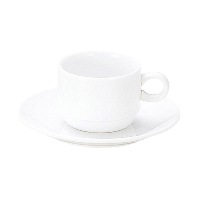 コーヒーカップソーサー エスプレッソ 小さめ おしゃれ 陶器 スタック カップアンドソーサー 四季彩陶器 美濃焼 業務用 プラージュ 13800058 17000059