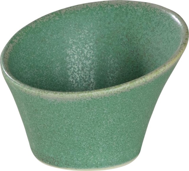 淡い緑色 高脚陶器ボウル 木箱付き 7.5cmスラントトールボウル ビロウドグリーン 15071089 光洋陶器