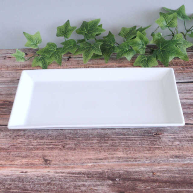 29cm 角皿 長角皿 大皿 メイン皿 洋食器 白い食器 四季彩陶器 美濃焼 業務用 ミューレ 15400047