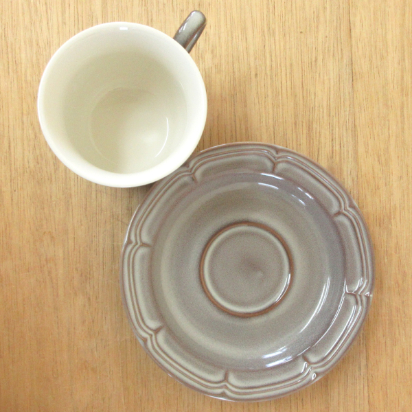 コーヒーカップソーサー ラフィネ ストームグレー