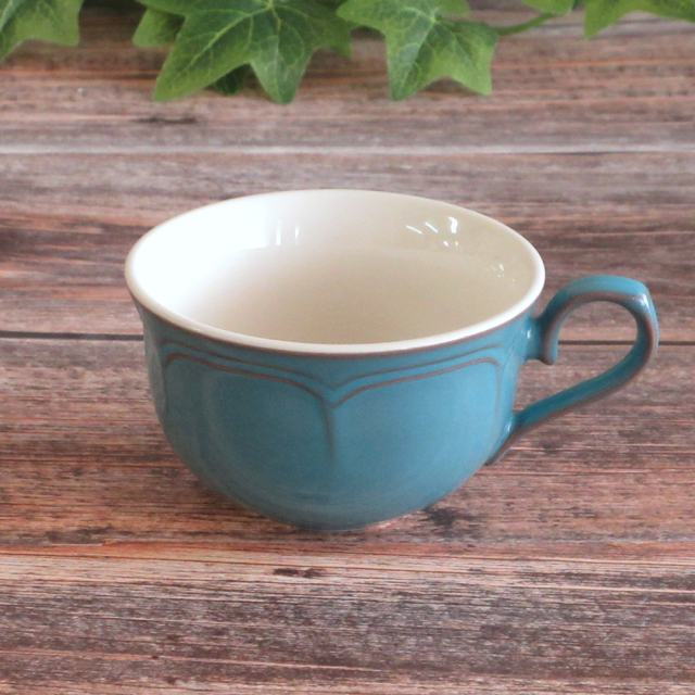 ティーカップ ソーサー おしゃれ 青 カップアンドソーサー 175ml 陶器