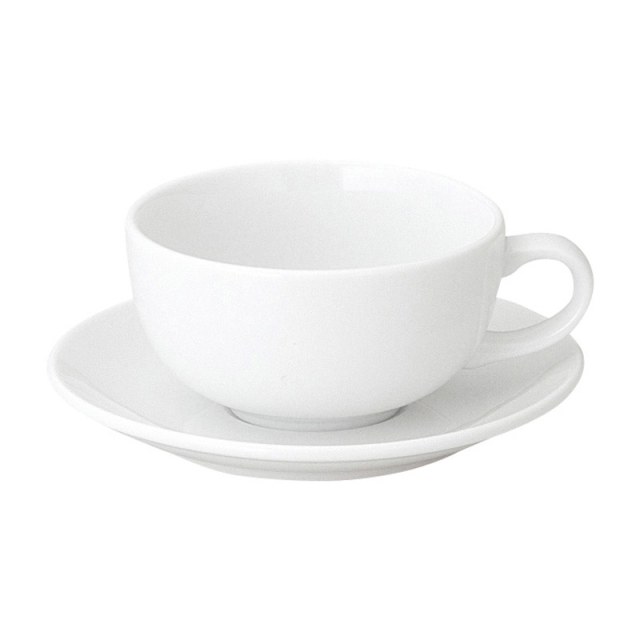 スープカップ ソーサー おしゃれ マグ 270ml 片手スープカップ カップアンドソーサー カフェ風 白い食器 洋食器 四季彩陶器 美濃焼 業務用 フォンテ 17100056-17000055