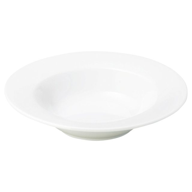 パスタ皿 くぼみ おしゃれ 25cm 白い食器 洋食器 四季彩陶器 美濃焼 業務用 スープ皿 フォンテ ディープスープボウル 17200023
