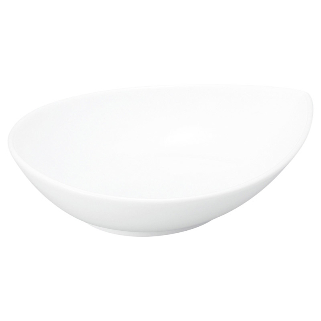 小鉢 おしゃれ 14cm 陶器 ボウル 食器 しずく型 190ml 浅型ボウル ドロップ ボウル カフェ食器 白い食器 四季彩陶器 美濃焼 業務用 フォンテ 17200036