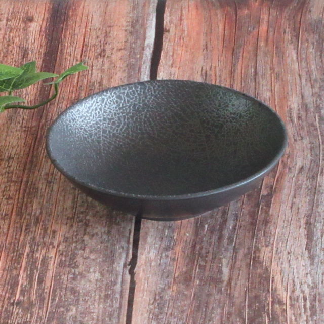 和食器 ボウル 食器 浅鉢 14cm 浅ボウル おしゃれ 四季彩陶器 美濃焼 業務用 アスカ 墨縅 18139115