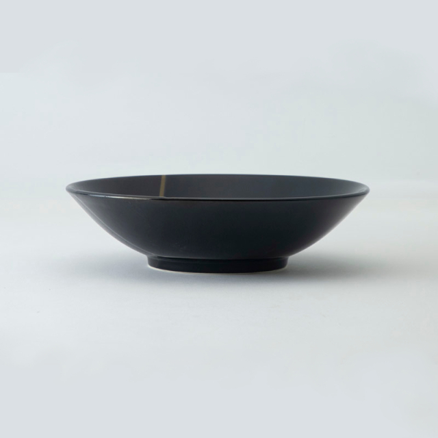 鉢■武蔵野盛鉢【陶祥窯作】招月庭陶 所・黒釉 金彩 大鉢 お茶道具 菓子器■ 鉢□武蔵野盛鉢【陶祥窯作】招月庭陶 所・黒釉
