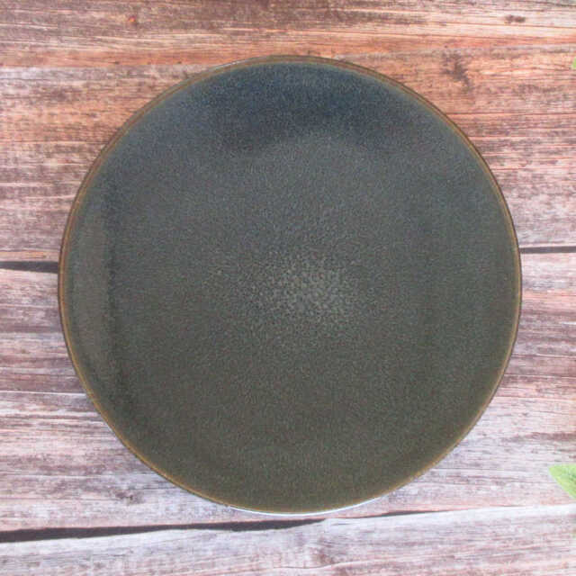 和食器 モダン おしゃれ 大皿 27cm 陶器 盛皿 四季彩陶器 美濃焼 業務用 アースグリーン 18172002