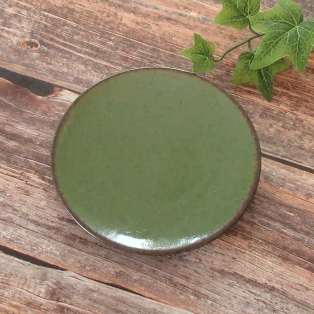 和食器 大皿 おしゃれ 27cm 緑 四季彩陶器 美濃焼 業務用 アスカ 柳緑