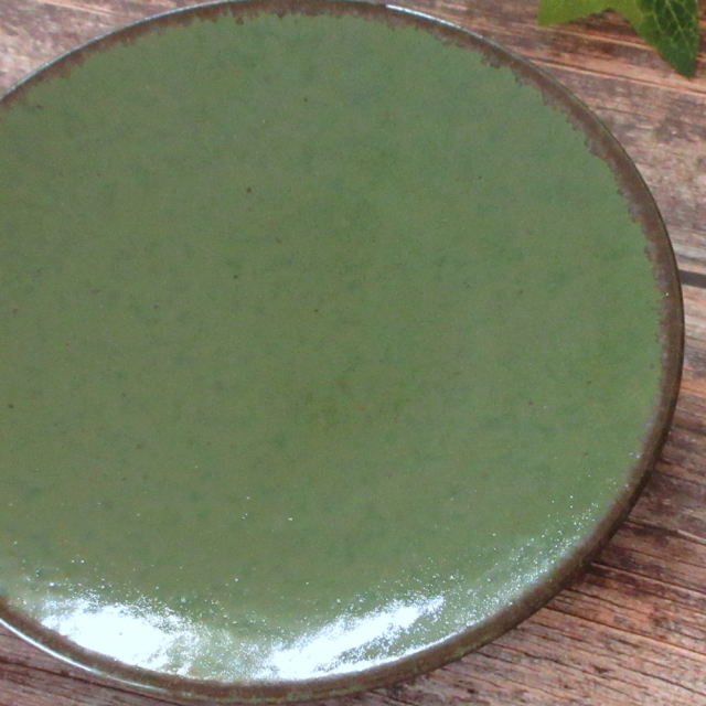 陶器 緑と茶色 ブルガリア陶器】トロヤン陶器のカップ＆ソーサー（青・緑・黄