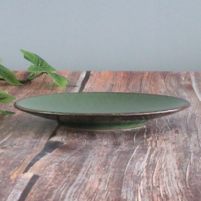 陶器 緑と茶色 和食器 煮物鉢 おしゃれ 中鉢 14cm 緑 四季彩陶器 美濃焼 業務用