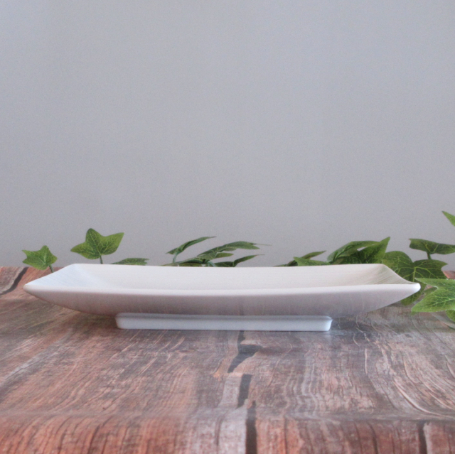 四角 皿 白 19cm おしゃれ スクエアプレート 白磁 角皿 正方形 四季彩