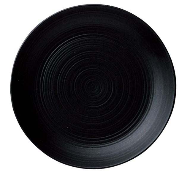 取り皿 おしゃれ シンプル 15cm 黒 四季彩陶器 美濃焼 業務用 ナイトストリーム クープ皿 18330008