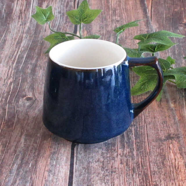 マグカップ コーヒーカップ 大容量 カップソーサー 大きめ 300ml カップアンドソーサー おしゃれ カップ 洋食器 四季彩陶器 美濃焼 業務用 食洗器対応 フィーヌ ディープブルー 19786750-19786755