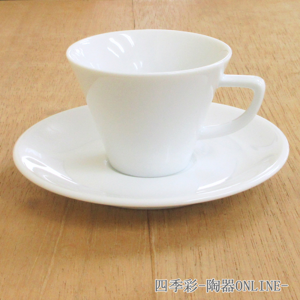 エスプレッソカップソーサー おしゃれ 陶器 小さめ カップアンドソーサー 白い食器 洋食器 四季彩陶器 美濃焼 業務用 スプラウト 12300058-17000059