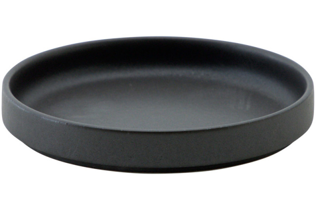 取り皿 おしゃれ シンプル 15cm スタッキング 食器 黒 四季彩陶器 美濃焼 業務用 ルフレ スティルブラック 25131172