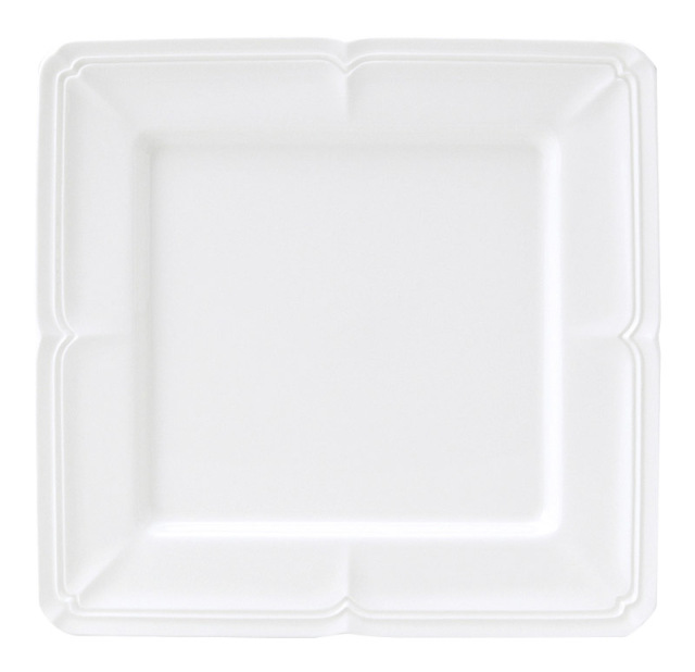 四角 皿 白 23cm おしゃれ スクエアプレート 白磁 角皿 正方形 四季彩