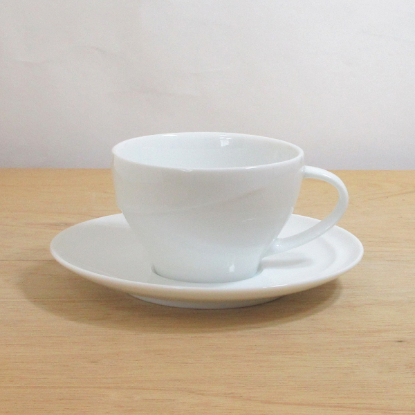 コーヒーカップソーサー おしゃれ 白 カップアンドソーサー 四季彩陶器