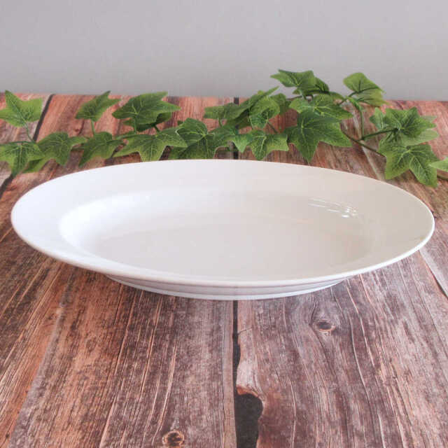 楕円皿 大皿 27cm 陶器 深皿 ワンプレート皿 メイン料理 おしゃれ 洋食