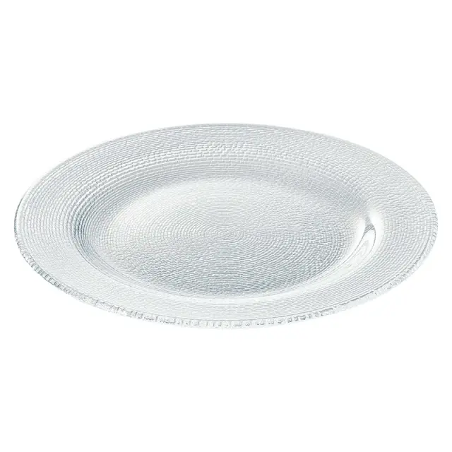 デザート皿 ガラス おしゃれ ケーキ皿 リムプレート 20cm 食器 四季彩陶器 美濃焼 業務用 シエロ g8500005