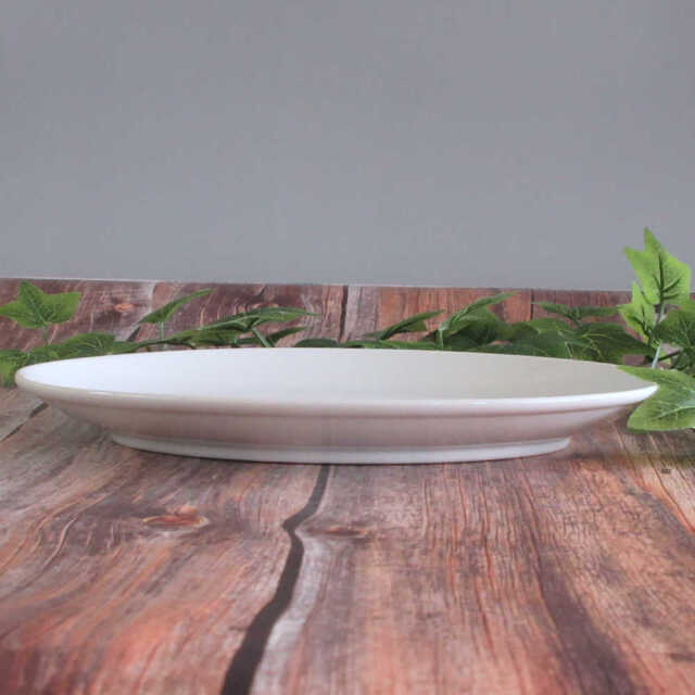 餃子皿 おしゃれ 19cm 楕円皿 中華皿 町中華 陶器 四季彩陶器 美濃焼