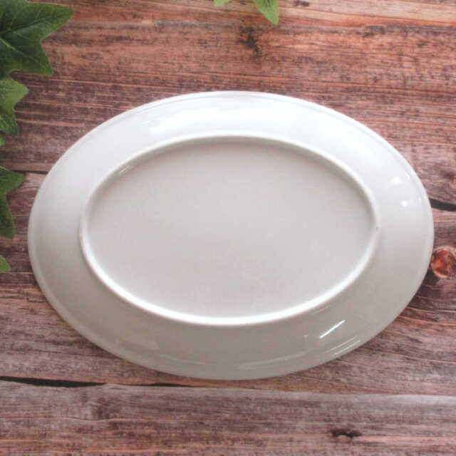 餃子皿 おしゃれ 19cm 楕円皿 中華皿 町中華 陶器 四季彩陶器 美濃焼