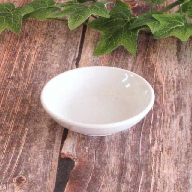 醤油皿 薬味皿 ソース皿 8cm おしゃれ 中華皿 陶器 シンプル 白 四季彩陶器 美濃焼 業務用 白翔 2.6薬味皿 50000091
