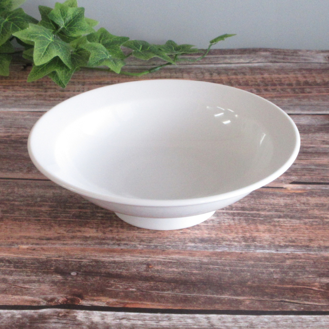 皿 チャーハン皿 18cm 480ml おしゃれ 中華皿 町中華 天津飯 陶器 白 四季彩陶器 美濃焼 業務用 白翔 6.0 丸高台皿 50100079