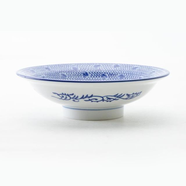 皿 チャーハン皿 21cm 850ml おしゃれ 中華皿 アジアン食器 青 白