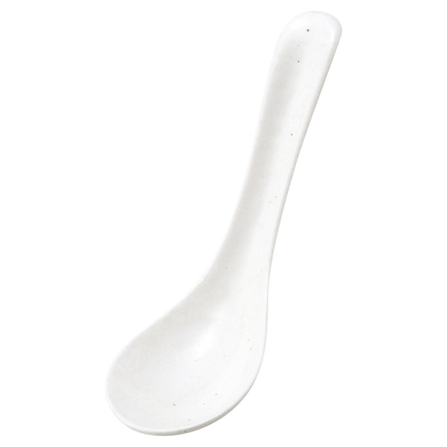 レンゲスプーン 14cm れんげ スープ スプーン 陶器 四季彩陶器 美濃焼 業務用 新粉引 50120094