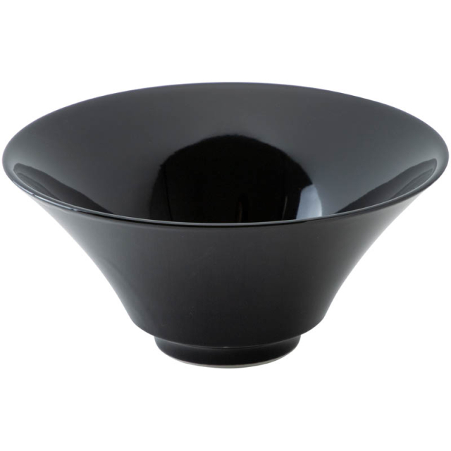 ラーメン丼 どんぶり 19cm 950ml 丼 深め ボウル 食器 おしゃれ 四季彩陶器 美濃焼 業務用 白翔 黒 50130024