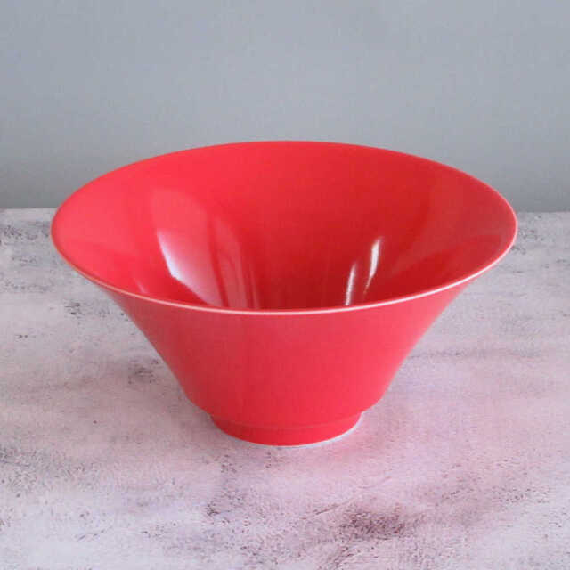 ラーメン丼 どんぶり 19cm 950ml 丼 深め ボウル 食器 おしゃれ 四季彩陶器 美濃焼 業務用 白翔 赤 50140024