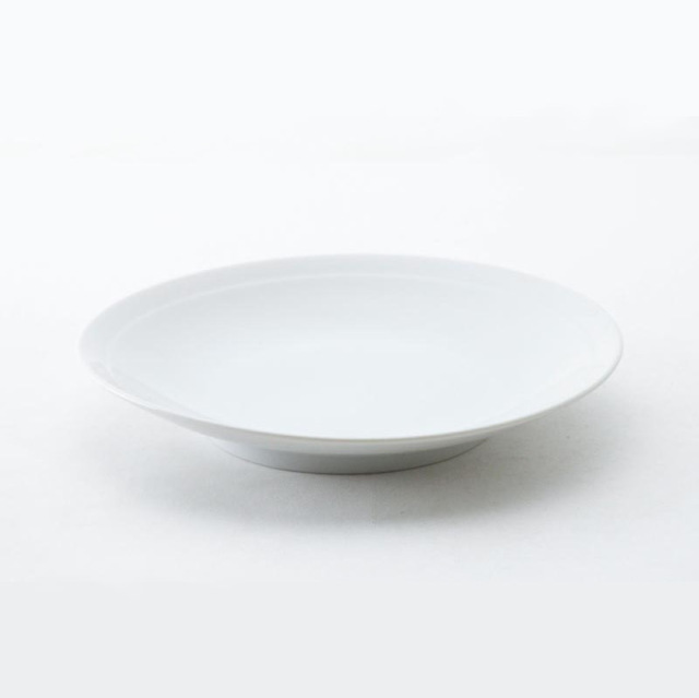丸皿 中皿 中華皿 おしゃれ 21cm 白 四季彩陶器 美濃焼 業務用 白翔